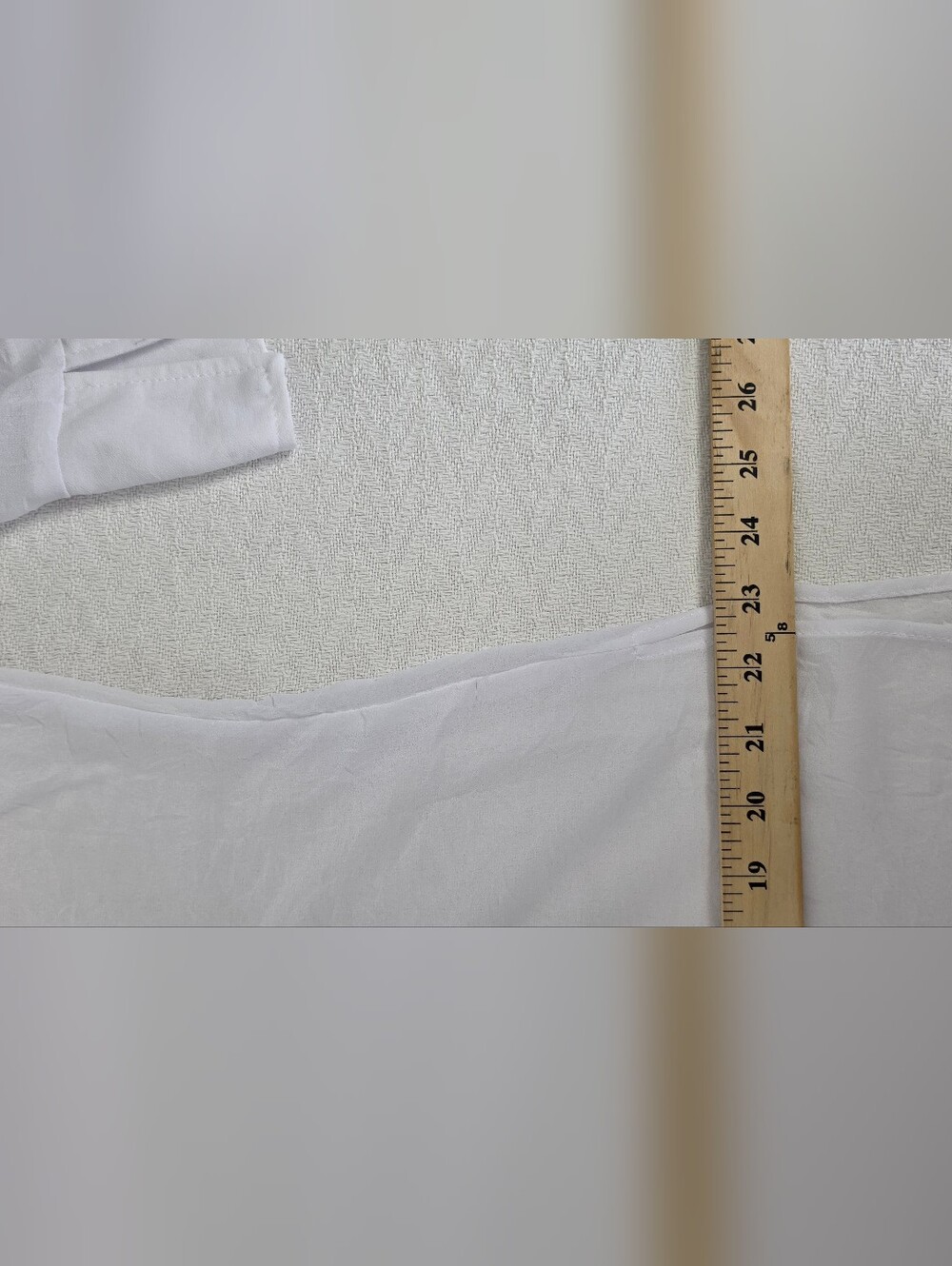 Gitane White Sheer Women's Button Up Blouse Tunic Top Size L Made in Canada - Picture 15 of 16